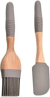 DECOMELODY 1Set Silicone Baking Tool Basting Pastry Brush Scraper for BBQ Grilling Baking Efficient Oil Brush with Double Sided Design for Smooth Application and Easy Cleaning