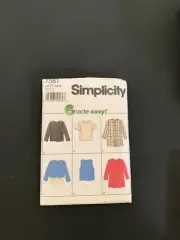 Simplicity Sewing Pattern - UNCUT #7381 - Tops and Jackets