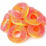 Peach Jelly Rings Candy 10 LBs Bulk Soft Candies FREE SHIP!