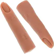 EXQUIMEUBLE 2pcs Silicone Finger Model for Nail Practice Realistic Bendable Hand Gel for Professional Nail Art Training Comfortable and Reusable Mannequin for Salon and DIY Manicure