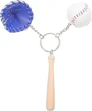 BESPORTBLE Baseball Keychain Pendant Sport Keychains for Backpack Softball Charms Sports Theme Keychain Sports Fan Bracelets Baseball Glove Pendant Softball Key Chain Leather Blue