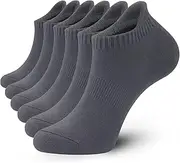 [Sakusock] Ankle Thin Socks Womens Combed Cotton Low Cut Athletic No Show Running Socks With Heel Tab 6 Pairs