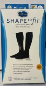 Dr. Comfort Shape To Fit - Dress Cotton Compression Socks For Men 20-30 mmHg NEW