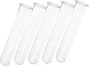 CAXUSD 5Pcs Transparent Glass Test Tube Vases for Hydroponics Sturdy Plant Holder for Indoor Decoration Space Saving Design for Flowers for Kitchen Dining Table Window