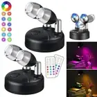 2X Wireless Night Light Battery RGB Colour Changing Remote Indoor Spotlight New
