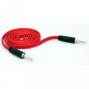 RED FLAT AUX CABLE CAR STEREO WIRE AUDIO SPEAKER CORD For PHONE TABLET iPOD