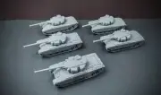 HO Scale British Centurion Tank Platoon X5 resin 1/87th scale