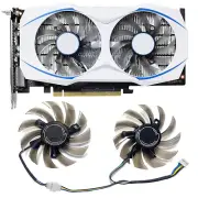 1 Pair Cooling Fans Cooler Fit For ASUS GTX1050 1050ti RX460 DUAL Graphics Card