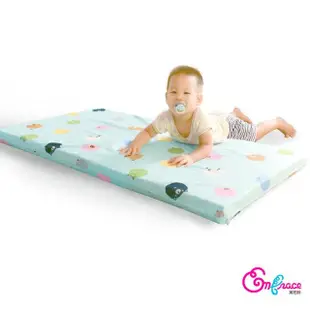 【Embrace 英柏絲】天然 嬰兒乳膠床墊 S號-60x120x5cm 精梳純棉 嬰兒床(動物小星球)