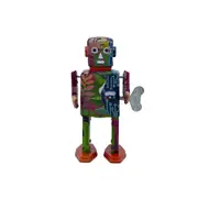 Mr & Mrs Tin 17cm Retro Volcano Bot Mechanical Robot Vintage Collectible Toy