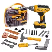 Kids Tool Set with Tool Box & Electronic Toy Drill, Pretend Play Kids