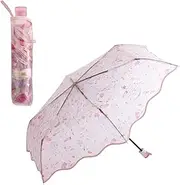 Wpc. PT-0070-002 Vinyl Umbrella, Mini Pink, Folding Umbrella, Ribs, 21.3 inches (54 cm), Women's, Stylish, Cute, Terrazzo Pattern, Handle, Clear, Glitter, Nanami Cut, Commuting to Work, School, Korea