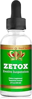 ZETOX | Easy to Take Liquid Zeolite Suspension with B-12 & D3 | Natural Energy & Immune System Booster that Supports Daily Detox & Optimal pH | Max Absorption Alkaline Drops (60 Servings)