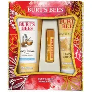 New Burt's Bees Honey Pot 3 Pc. Gift Set Lotion, Grapeseed Hand Cream, Lip Balm