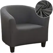 Club Chair Slipcover Burgundy Barrel Chair Slipcover Stretch Armchair Covers 1-Piece Club Tub Chair Covers Sofa Cover Couch Furniture Protector Cover Jacquard