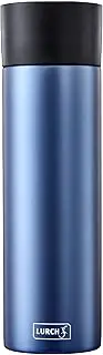 [Lurch] 240985 Insulated Mug/Thermal Mug with One-Handed Operation for Hot and Cold Drinks Made of Double-Walled Stainless Steel 0.5 L Denim Blue 1 Piece (Pack of 1)