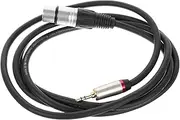 Kisangel Mini XLR Female to Plug Adapter Cable to Mini XLR Audio Connector for Condenser Microphones Durable for Headphones and Audio Devices