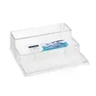 1PC Crystal Clear 3 Tier Shelf Organiser Spice Jars Cosmetic Step Storage Rack