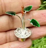 999 Fine Silver TULASI TULSI Holy Basil Plant Temple,Pooja Krishna Worship 3.2 g