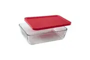 Pyrex Simply Store 6 Cup Rectangle Container with Red Lid