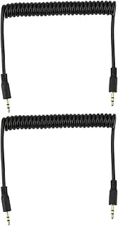2pcs 2.5mm TRS Audio Aux Cable 3-Pole Stereo Audio Extension Cable for Camcorder Camera Camcorder Remote Headphones 90cm (Male to Male)