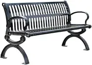 59" Outdoor Garden Bench Patio Park Bench, Metal Frame Furniture Porch Yard Lawn Deck(Large)