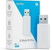Aeotec Z-Stick 10 Pro - Zigbee 3.0 & Z-Wave 800 Series USB Adapter - Works with HomeAssistant - Zigbee2MQTT - Z-Wave Controller - Z-Wave Long Range - Up to 1 km Range - Without Cloud