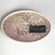 RACHEL ZOE LAVENDER Soap Dish Oval Vanity Tray Bathroom Accessory Stone/Epoxy