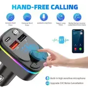 Wireless Bluetooth Car Kit FM Transmitter USB+PD Charger MP3 Music Player X3H8