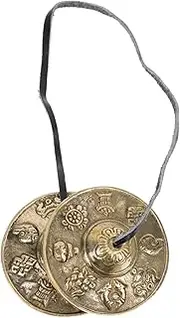 UPKOCH Copper Cymbals Bell for Meditation and Compact Durable Percussion Instrument for Buddhist Practices and Relaxation for Beginners and Experienced Users