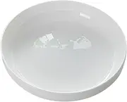 Mikinona Fine Porcelain Round Serving Tray Dinner Plates Lid Microwave Turntable Plate Deep Food Tray Easy to Clean Suitable for Occasions