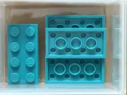 LEGO Parts - Dark Turquoise Plate 2 x 4 - No 3020 - QTY 5