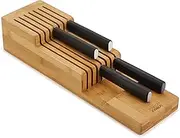 Joseph Joseph DrawerStore Knife Organiser, holds up to 9 knives, Kitchen Organisation & Drawer Storage - Bamboo