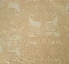 34" I Love Christmas Cori Dantini Blend Fabrics White Reindeer Deer Damask Brown