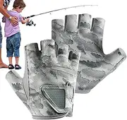 Half Finger Gloves - Fingerless Gloves | Mittens for Improved Dexterity, Lightweight Outdoor Half Finger Travel Gear Glove for Fishing and Camping, Outdoor Activities