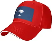 [SSIULUS] South Carolina Flag Casquette Cap Hats,Trucker,Baseball Cap with Snapback,Perfect for Summer,Golf