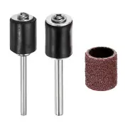 3pcs Sanding Drums Sleeves Set 3/8 Inch Grit 120 Sanding Sandpaper with Mandrel