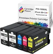 Cartridge Planet 5 Pack (2BK,1C,1M,1Y) Compatible Ink for Canon PGI-1600XL PGI1600XL for Canon MB2060 MB2160 MB2360 MB2760