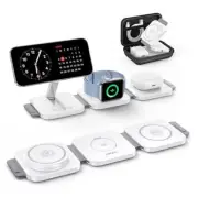 3 in 1 Wireless Charger, Fast Charging Station, Magnetic Charger for White