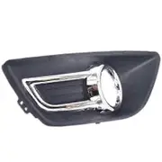 Front Fog Light Cover Set with Frame & Shade for C4 2008-2011 Right Black silver