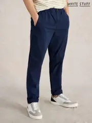 White Stuff Blue Sutton Drawstring Trousers (F97409) | $115