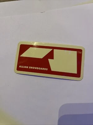 Allian Snowboard Company Sticker-RARE VINTAGE Old School OG GOAT Retro No Res NR