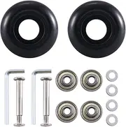 Mellisso 45mm X 19mm PU Swivel Luggage Replacement Wheels Caster Wheels with 6mm Carbon Steel Repair Kit