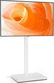 TVON Floor TV Stand with Mount for Most 32-60 Inch Flat/Curved TVs up to 88 lbs, Height Adjustable TV Mount Stand with Wood Base, Swivel TV Stand for Bedroom, Corner & Living Room, Max VESA 400x400mm