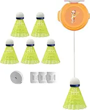 Rebound Badminton Swing Trainer for Badminton Racquet, Single Agility Training Kit with Elastic Ropes for Children Adults