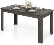Giantex 160 CM Dining Table, Rectangular Dining Table with Sturdy L-Shaped Legs, Modern Kitchen & Dining Room Table, Seats up to 8, Grey Finish