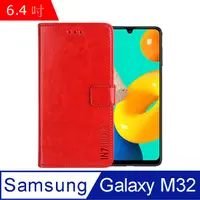 在飛比找PChome24h購物優惠-IN7 瘋馬紋 Samsung M32 (6.4吋) 錢包式