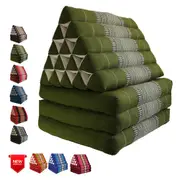 Green Jumbo Thai 3 FOLDS Triangle Pillow Mattress Cushion Outdoor DayBed 9 Different Patterns