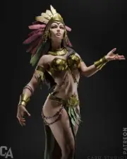Aztec Goddess Statue 3D Printed Kit Unpainted/Unassembled