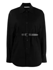 [Alexander Wang] 繫上腰帶棉質紐扣長袍